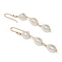 Freshwater pearl cascading drop earrings by Mirabelle